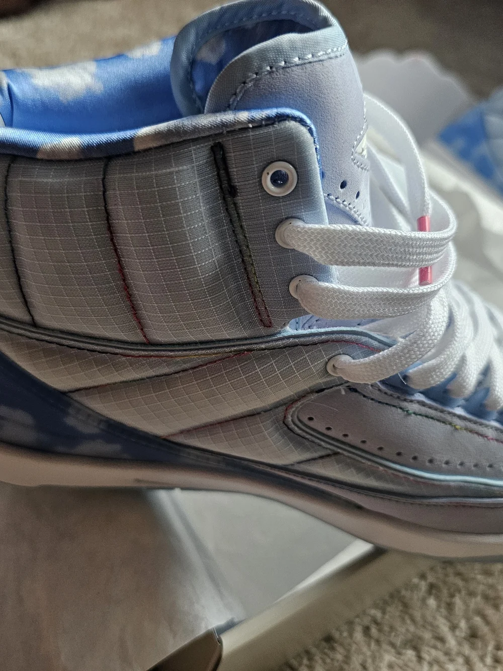 Jordan Kids High-Top Sneakers in Sky Blue and White